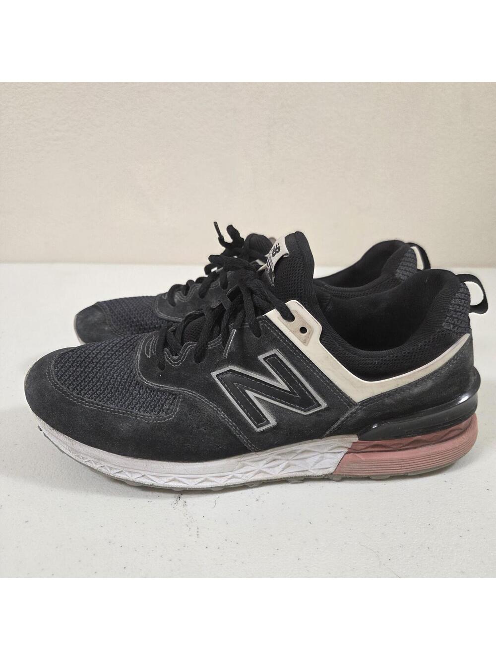 New Balance 574 Black Gray Pink Low Top Sneakers Men's 11.5
